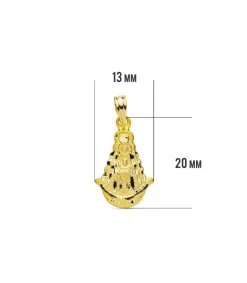 Medalla Silueta Virgen Del Rocio Oro 18K 20Mm<Alda Joyeros New