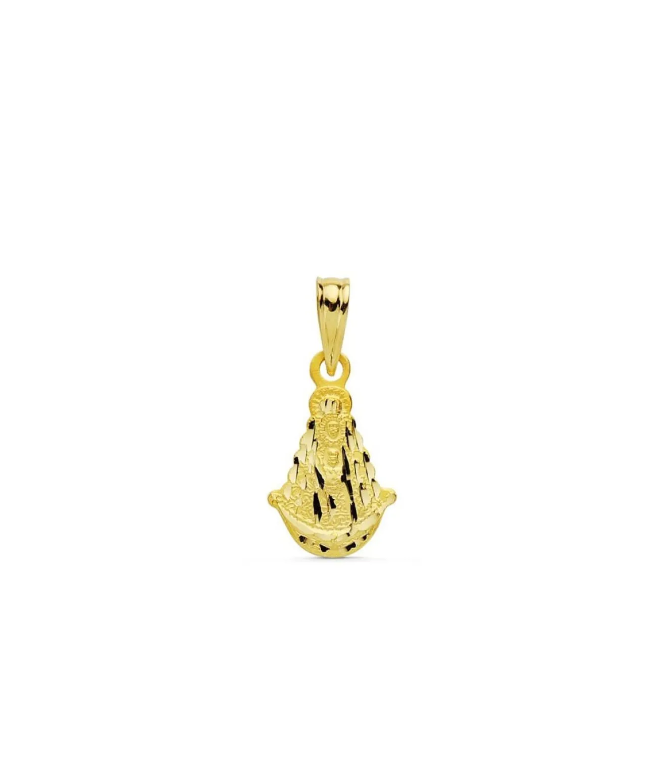 Medalla Silueta Virgen Del Rocio Oro 18K 15Mm<Alda Joyeros Online