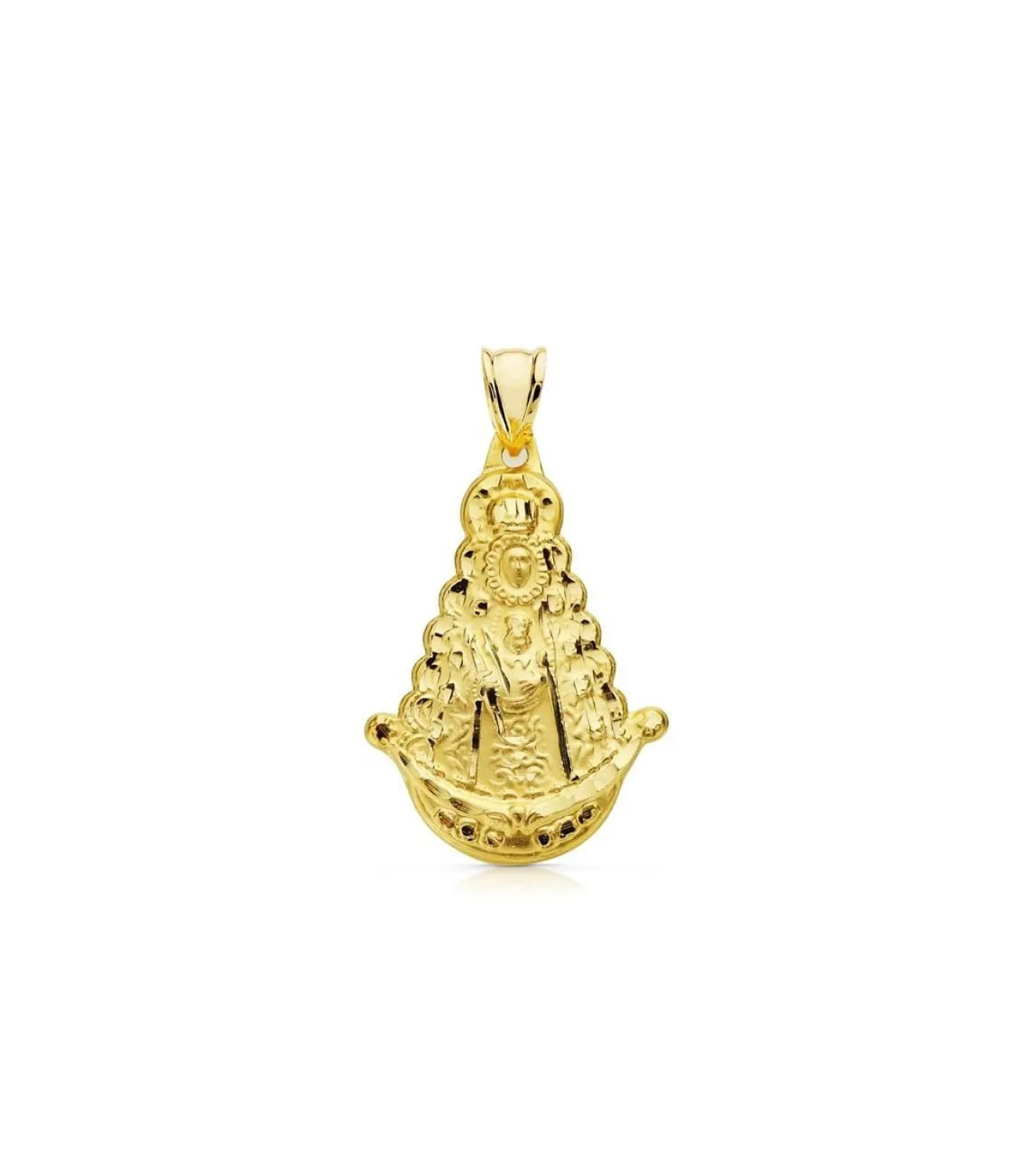 Medalla Silueta Virgen Del Rocio Oro 18K 30Mm<Alda Joyeros Best