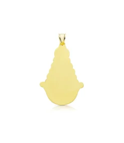 Medalla Silueta Virgen Del Rocio Oro 18K 40Mm<Alda Joyeros Online