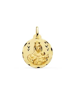 Medalla Virgen Carmen Oro 18K 22Mm Tallada<Alda Joyeros Cheap