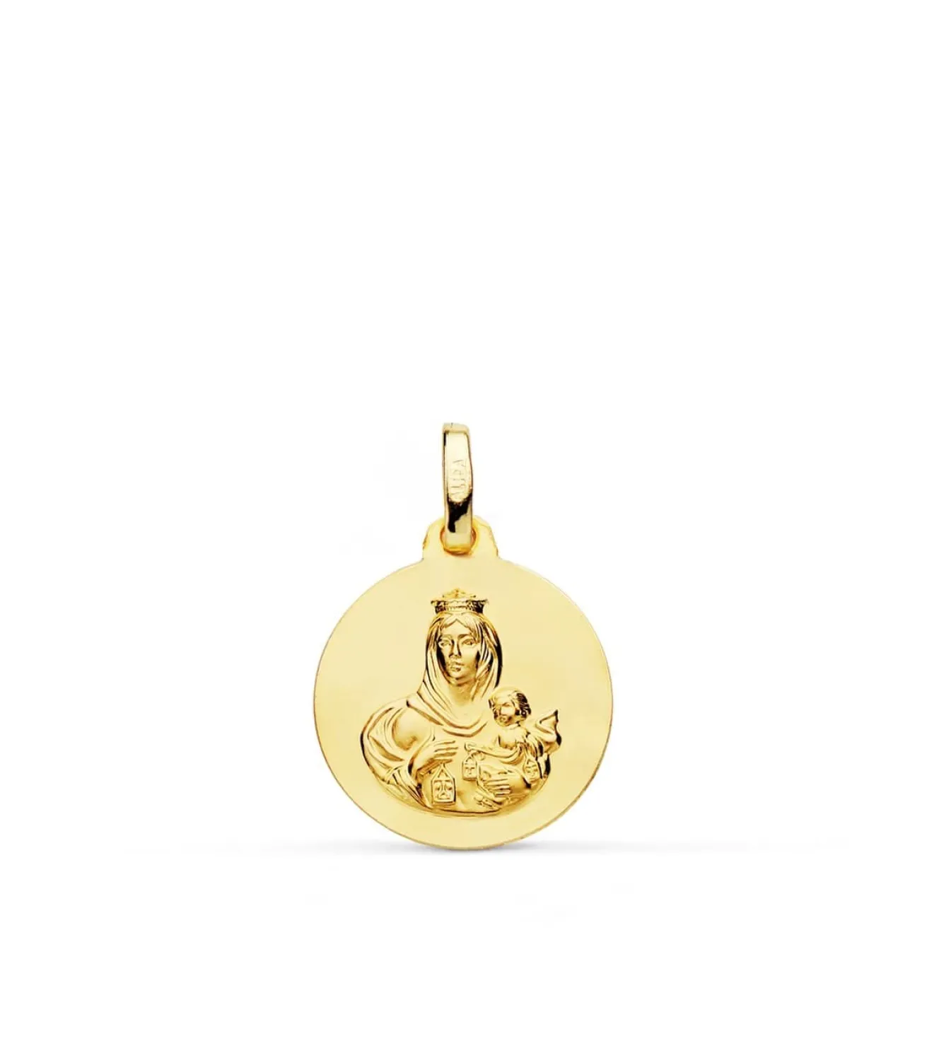 Medalla Virgen Carmen Oro 18K 16Mm Mate<Alda Joyeros Best Sale