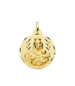 Medalla Virgen Carmen Oro 18K 26Mm Tallada<Alda Joyeros Discount