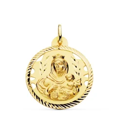 Medalla Virgen Carmen Oro 18K 30Mm Calada<Alda Joyeros Clearance