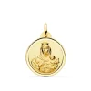 Medalla Virgen Carmen Oro 18K 24Mm Bisel<Alda Joyeros Shop