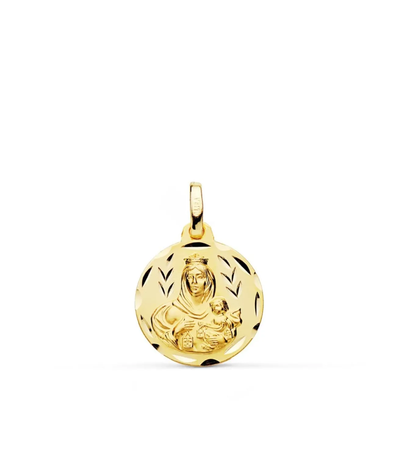 Medalla Virgen Carmen Oro 18K 16Mm Tallada<Alda Joyeros Clearance