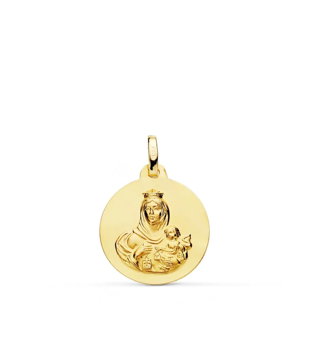 Medalla Virgen Carmen Oro 18K 18Mm Mate<Alda Joyeros Outlet