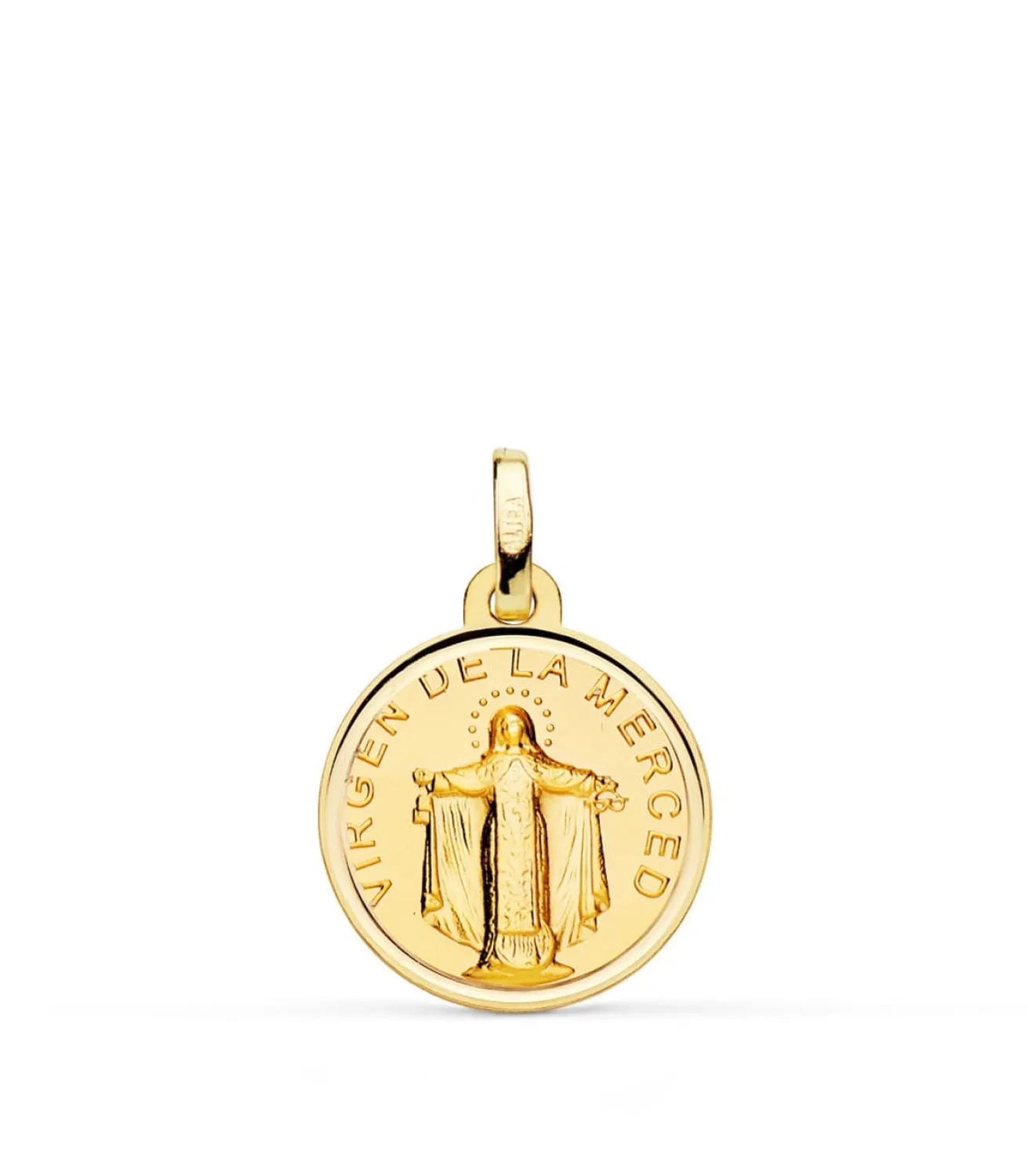 Medalla Virgen De La Merced Oro 18K 16Mm Bisel<Alda Joyeros Shop