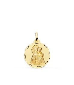 Medalla Virgen De Los Desamparados Oro 18K 18Mm Tallada<Alda Joyeros Shop