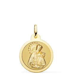 Medalla Virgen De Los Desamparados Oro 18K 20Mm Brillo<Alda Joyeros Fashion