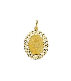 Medalla Virgen Del Pilar 18 Ktes 27Mm<Alda Joyeros New