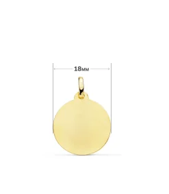 Medalla Virgen Del Pilar 18 Ktes 18Mm Tallada<Alda Joyeros New