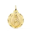 Medalla Virgen Del Rocio Oro 18K Tallada 24 Mm<Alda Joyeros Hot