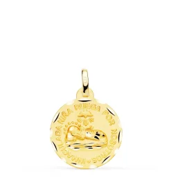 Medalla Virgen Inmaculada Niña Oro 18K 18Mm Tallada<Alda Joyeros Shop
