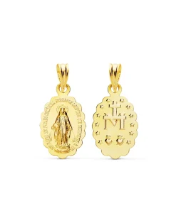 Medalla Virgen Milagrosa Oro Amarillo 18K 12Mm<Alda Joyeros Cheap