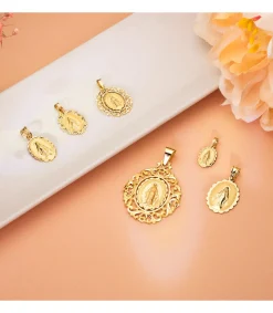 Medalla Virgen Milagrosa Oro 18K 25Mm Brillo<Alda Joyeros Online