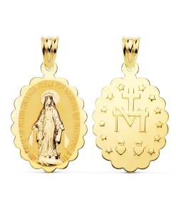 Medalla Virgen Milagrosa Oro 18K 20Mm Brillo<Alda Joyeros Clearance