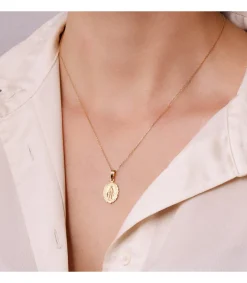 Medalla Virgen Milagrosa Oro 18 K 15 Mm Tallada<Alda Joyeros Clearance