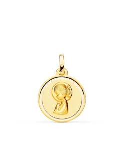 Medalla Virgen Niña Bisel 18 Ktes 16 Mm<Alda Joyeros Best Sale