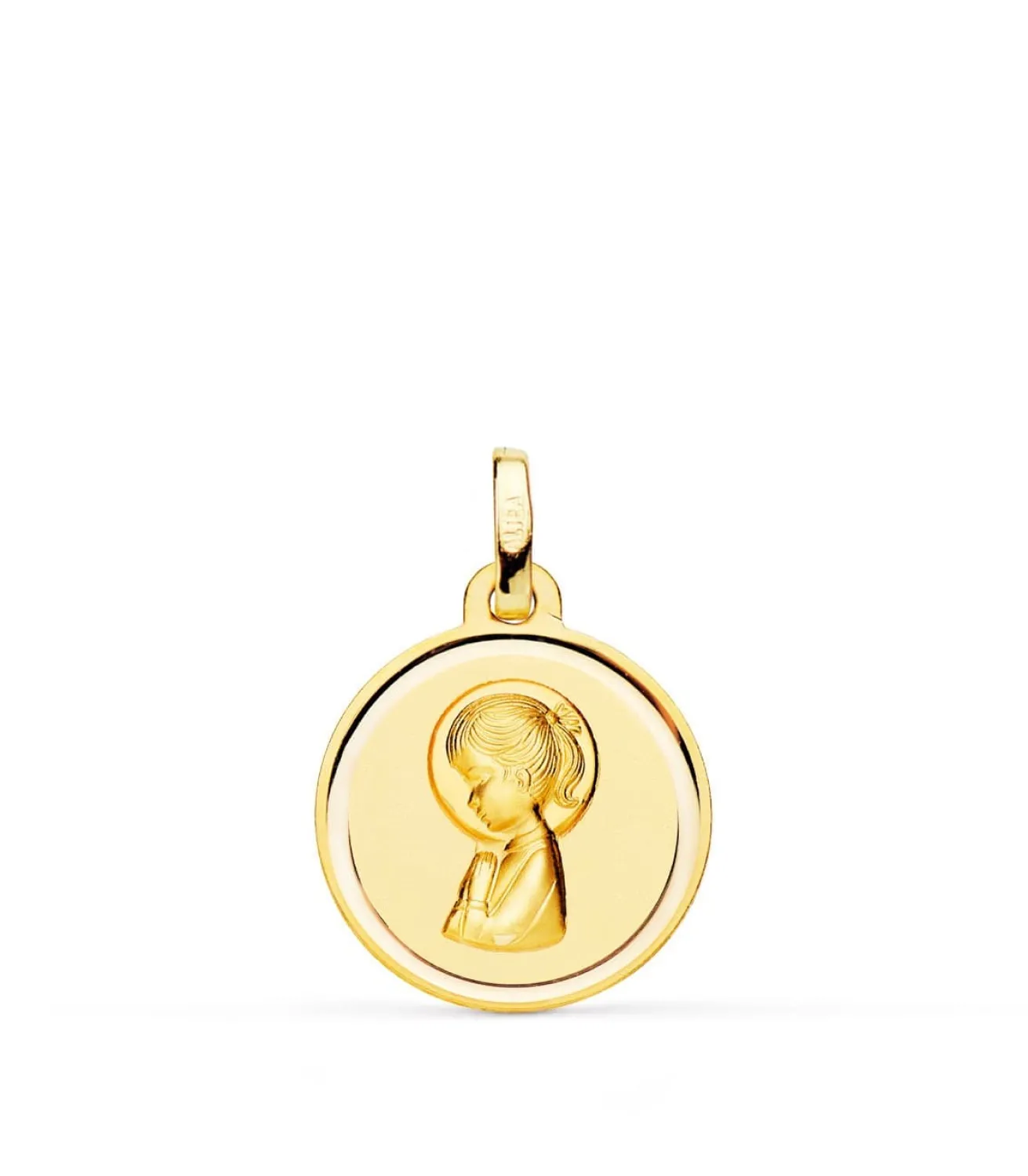 Medalla Virgen Niña Bisel 18 Ktes 16 Mm<Alda Joyeros Best Sale