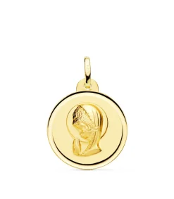 Medalla Virgen Niña Bisel 18Ktes 20Mm<Alda Joyeros Fashion