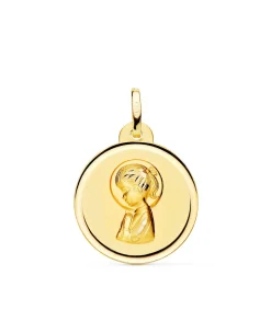Medalla Virgen Niña Bisel 18 Ktes 18 Mm<Alda Joyeros Cheap