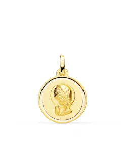 Medalla Virgen Niña Bisel 18Ktes 16Mm<Alda Joyeros New