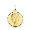 Medalla Virgen Niña Bisel Oro Amarillo 18 K 24 Mm<Alda Joyeros Clearance