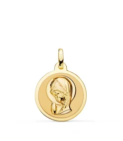 Medalla Virgen Niña Brillo 18Ktes 18Mm<Alda Joyeros Sale