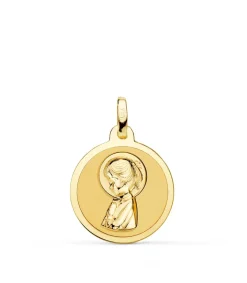 Medalla Virgen Niña Brillo 18 Ktes 18 Mm<Alda Joyeros New