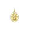 Medalla Virgen Niña Calada Oro Amarillo 18 K 15 Mm<Alda Joyeros Shop