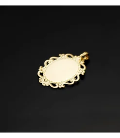 Medalla Virgen Niña Cerco 18Ktes 31Mm<Alda Joyeros Fashion