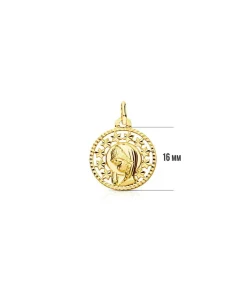Medalla Virgen Niña Estrellas 18 Ktes<Alda Joyeros Online