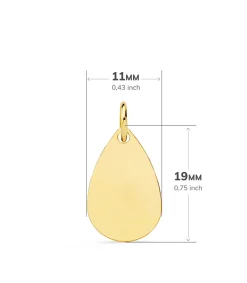 Medalla Virgen Niña Lagrima Oro Amarillo 18 K 19 Mm<Alda Joyeros Sale