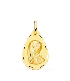 Medalla Virgen Niña Lagrima Oro Amarillo 18 K 21 Mm<Alda Joyeros Sale