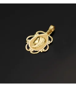 Medalla Virgen Niña Marco Oro 18K 22Mm<Alda Joyeros Best Sale