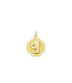 Medalla Virgen Niña Octogonal 18 Ktes<Alda Joyeros Cheap