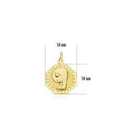 Medalla Virgen Niña Octogonal 18 Ktes<Alda Joyeros Cheap