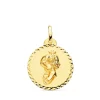 Medalla Virgen Niña Oracion Talla Oro 18K 20Mm<Alda Joyeros Hot