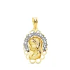 Medalla Virgen Niña Oro Bicolor 18K Corona<Alda Joyeros Online