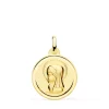 Medalla Virgen Niña Oro 18K 18Mm Bisel<Alda Joyeros Outlet