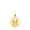 Medalla Virgen Niña Oro 18K 14Mm Bisel<Alda Joyeros Online