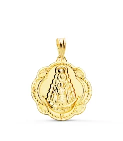 Medalla Virgen Rocio Oro 18K 22Mm Pandereta<Alda Joyeros Clearance