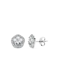 Pendiente Oro Blanco Celia 18 Ktes<Alda Joyeros Online