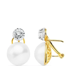 Pendientes Ah Young Perla Japonesa Mabe Oro Amarillo 18 K 14 Mm<Alda Joyeros Cheap