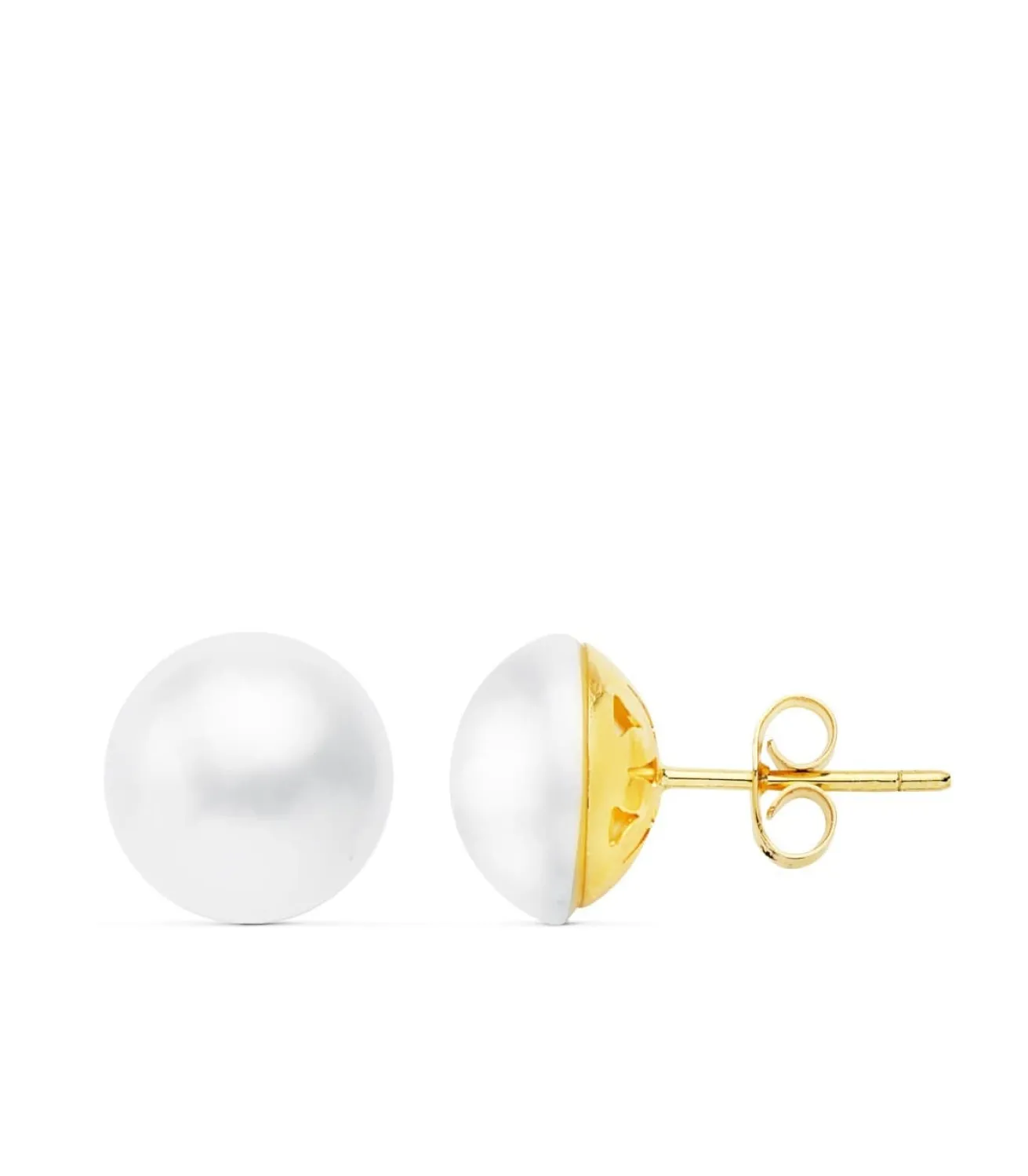 Pendientes Ah Young Perla Japonesa Mabe Oro Amarillo 18 K 11,5Mm<Alda Joyeros Cheap