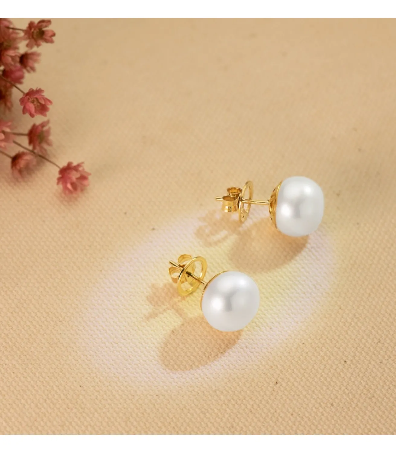 Pendientes Amelie Perla Cultivada Oro Amarillo 18 K 13 Mm<Alda Joyeros Best Sale
