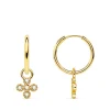Pendientes Aro Croix Zircon Oro Amarillo 18K<Alda Joyeros Shop