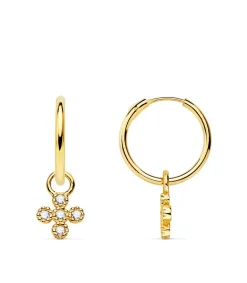 Pendientes Aro Croix Zircon Oro Amarillo 18K<Alda Joyeros Shop
