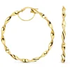Pendientes Aro Retorcidos Oro 18K 46Mm<Alda Joyeros Outlet